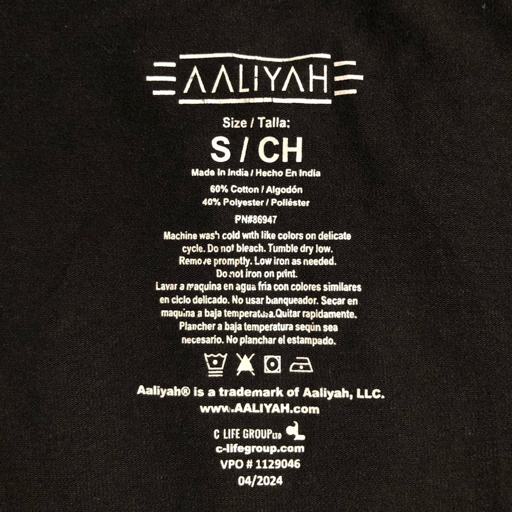 Unisex Aaliyah Princess of R&B Graphic Tee - Picture 4 of 4